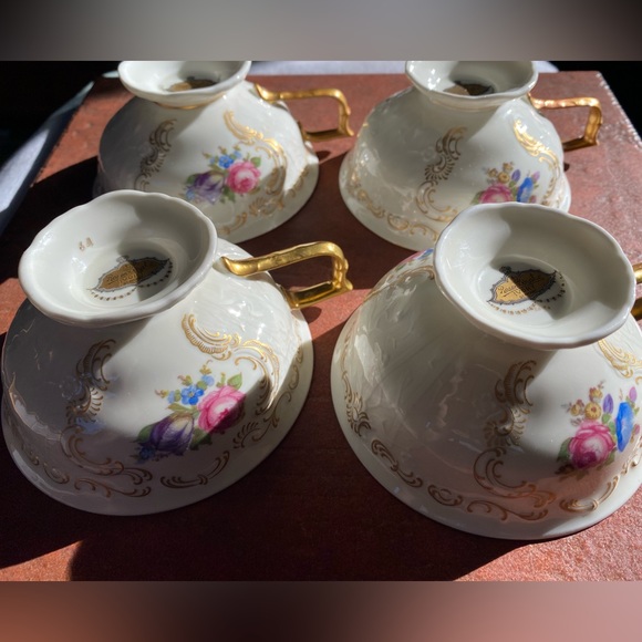 Rosenthal porcelain china Ivory Diplomat Sansoucci made in Germany tea cups (4) - Picture 2 of 15